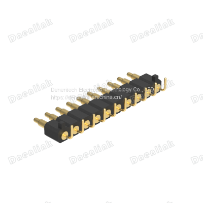 Dnenlink 3.00mm Pitch Single Row H4.0mm Right Angle Male Header DIP Type PogoPin HeaderWith Peg photo-2