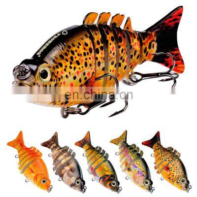 9cm11g plastic bait 6 knots 5 colors knotty fish bait freshwater perch can eat ionic blure bait