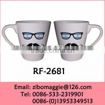 Wholesale White Ceramic Promotional Cup with Printing for Ceramic Coffee Cups