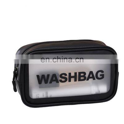 10'' Customized Logo Pvc Pu Waterproof Pink Color Small Cosmetic Bag Makeup Bag Free Design