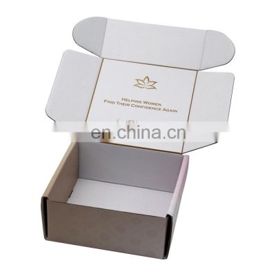 necklace round mailer custom printed corrugated paper cosmetic packaging mailer box for makeup