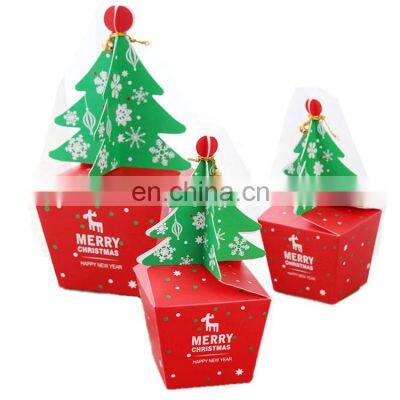 Christmas Gift Box OEM Printed White Cardboard Gift Paper Packaging Biscuit Candy Box