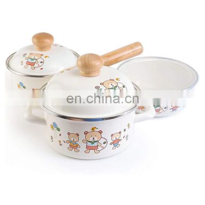 Promotional blue color steel enamel cream mixing service bowl for restaurant