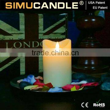 Warm White Flickering Flashing LED Light Battery Candles Flameless Safe, USA patent approved!