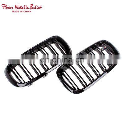 For BMW X5M F15 front grill high quality double slat line glossy black kindly center mesh grill for BMW X6 F16 2014-IN