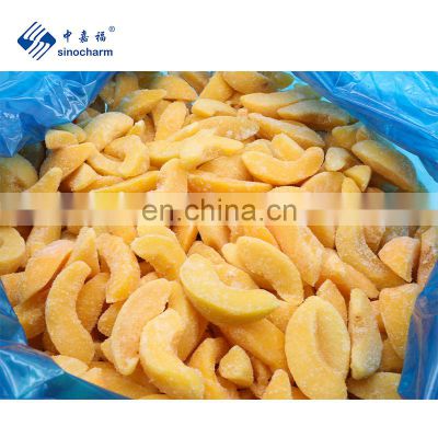 Sinocharm BRC-A approved New Crop  IQF Yellow Peach Slice With Good Quality