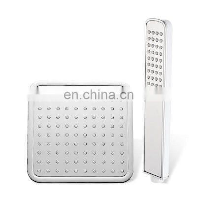 Hotel Supplies Bathroom Luxury Accessories High Quality Chrome Top Single Function Over Head Shower and Hand Shower Set photo-2