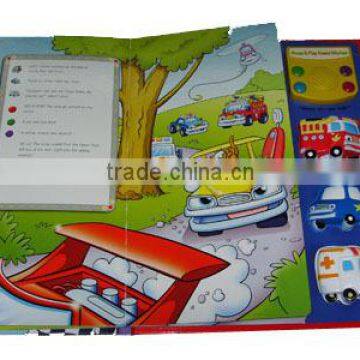 Custom high quality funny baby sound book,Children music book printing service