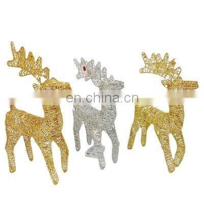 Outdoor 3D LED Christmas Light Decoration Christmas Animals Reindeer Motif Light