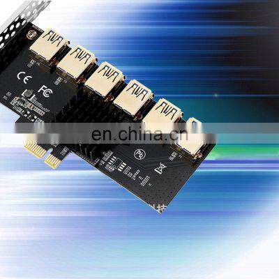 Splitter Black 1x Pci-ex To 6x Usb For Riser