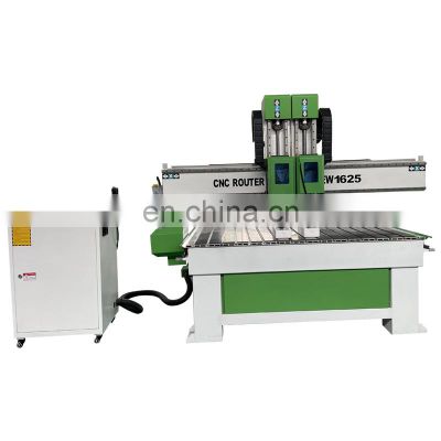 Jinan high efficiency double head high power 1325 1530 CNC wood engraving machine cutting machine