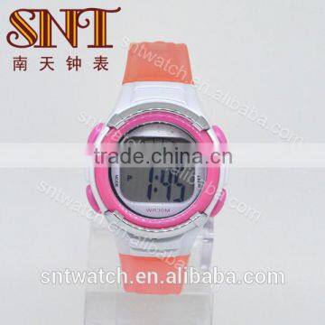 Lively color digital watch with plastic strap