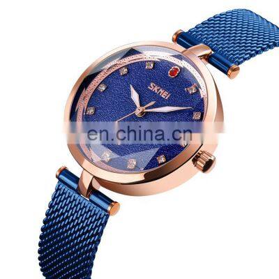 SKMEI 9215 Stainless Steel Band Customized Logo Fashion Design Bracelet Watch Women