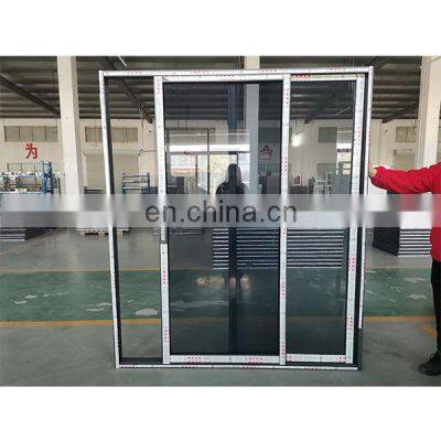 Aluminum frame design double glazed aluminum tempered glass  horizontal openning style sliding doors for balcony