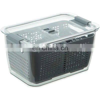 Multifunctional Drain basket with Strainers Vegetables  fruits Storage Containers Keep fresh container for food