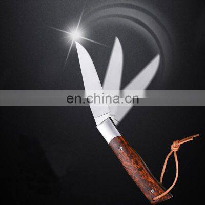 Folding Knife Stainless Steel Outdoor Survival Hunting Pocket Knife With Wooden Handle photo-4