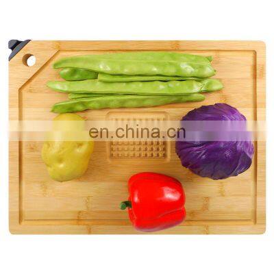 Large Organic Bamboo Cutting Board With Juice Groove Kitchen Chopping Board for Meat photo-3