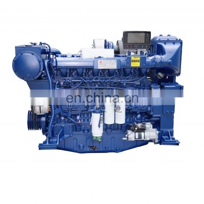 Water cooled 4 stroke 6 cylinders WP13 WP13C550 WP13C550-21E121 550HP 2100rpm Weichai boat engines