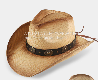 Fashion Western Cowboy Hat Outdoor Sunscreen Fishing Straw Hat Summer Sun Hat photo-2