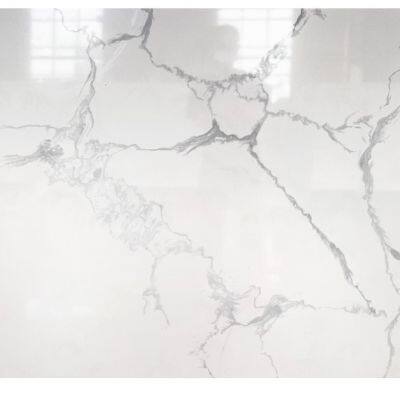 Code：3045，Calacatta Artificial Stone Quartz Slab Kitchen Countertops photo-2