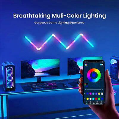 RGBIC LED Photo Decor Wall Lamp Smart Home Lights App Wall Sconces TV Gaming Lights Glide Light With Music Sync photo-3