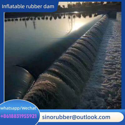 Inflatable water-filled landscape rubber dam manufacturer, flood control and risk-resistant river-blocking rubber dam