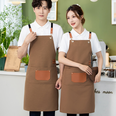 Ergonomic X-Strap & Storage Multi-Use Waterproof Polyester Kitchen Apron Durable & Reusable Fashionable Sleeveless for Salon Use photo-1