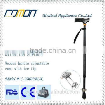 Aluminum Telescopic Walking Stick/Cane With ice Tip