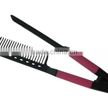 Professional foldable plastic hair straightening comb