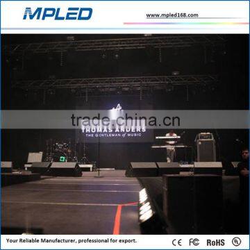 MPLED super slim linear aluminum rental led display cabinet