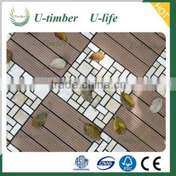 WPC outdoor cheap composite decking tiles