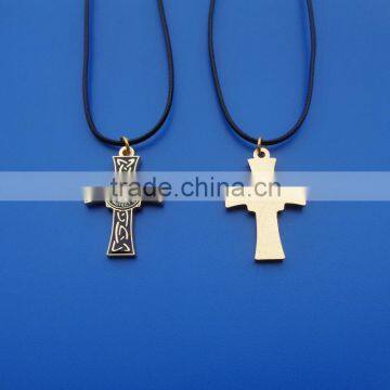 custom metal gold cross necklace