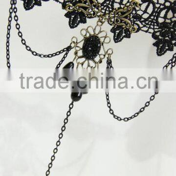 Vintage Style Black Lace Bracelet and Connecting Ring photo-4