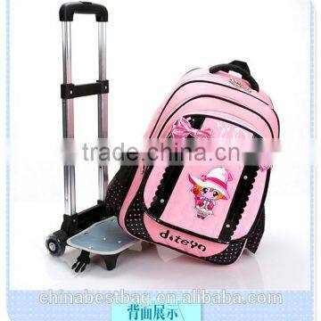 Cartoon backpack kids bags school trolley school bags