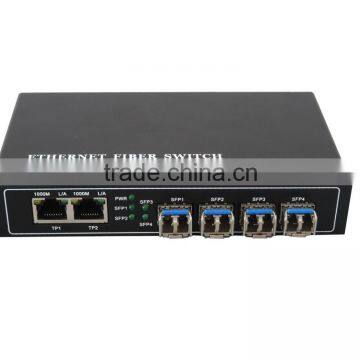 4 Port Gigabit web smart fiber Switch