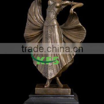 Bronze princess dancing sculpture