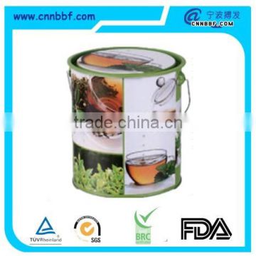 PET Transparent body Metal tin Ice bucket with lid