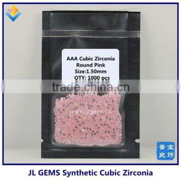 1.5mm Round Shaped Orange Shining cz Synthetic Stones photo-5