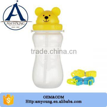 2015 Cute Design Animal Shape Training Baby Sippy Cup With Shoulder Strap photo-2