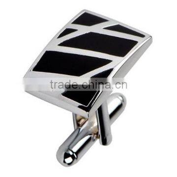 Black 2 PCS Stainless Steel Cufflinks Shirt Wedding Business cufflink