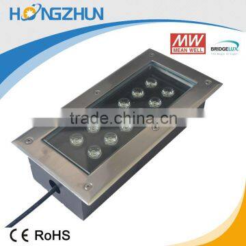 High quality low voltage DV12/24v square 12W underground light with colourful