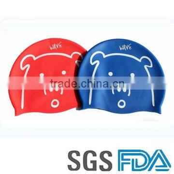 Factory price unisex customize logo silastic promotional swimming caps