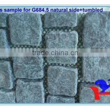 G684 black basalt natural meshed paver