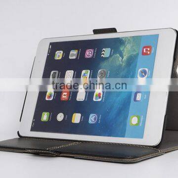 Genuine cowhide leather case for iPad mini 4 handmade waxed canvas case for ipad mini sleeve