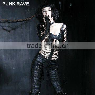 M-018 Fashion and Cute Sunk Broken Sweater With Skeleton Pattern photo-3