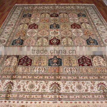 Huge design carpet natural colour hand knotted handmade persian silk rug persian handmade silk carpets