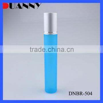 10Ml Cobalt Blue Roll On Bottle With Silver Cap And Plastic Roll On