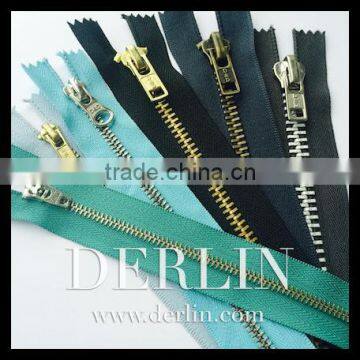 Blue Black Grey Metal Zipper