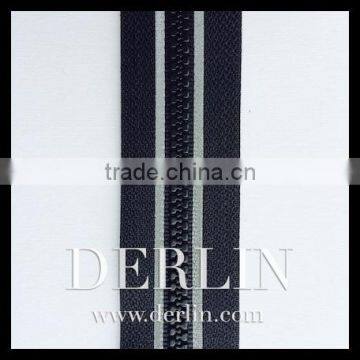 Reflective Reflect Silver Plastic Resin Vislon Delrin Zipper