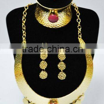 JA011-2 wholesale cheap fashion jewelry necklace and bracelet set